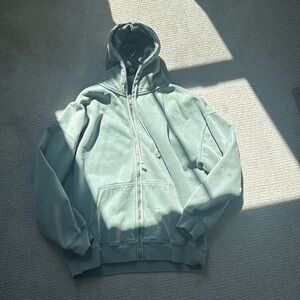 Brandy Melville washed green zip up one size